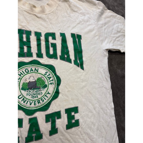 Vintage Michigan State University MSU Spartans T Shirt Mens L USA Steadman - Picture 4 of 8